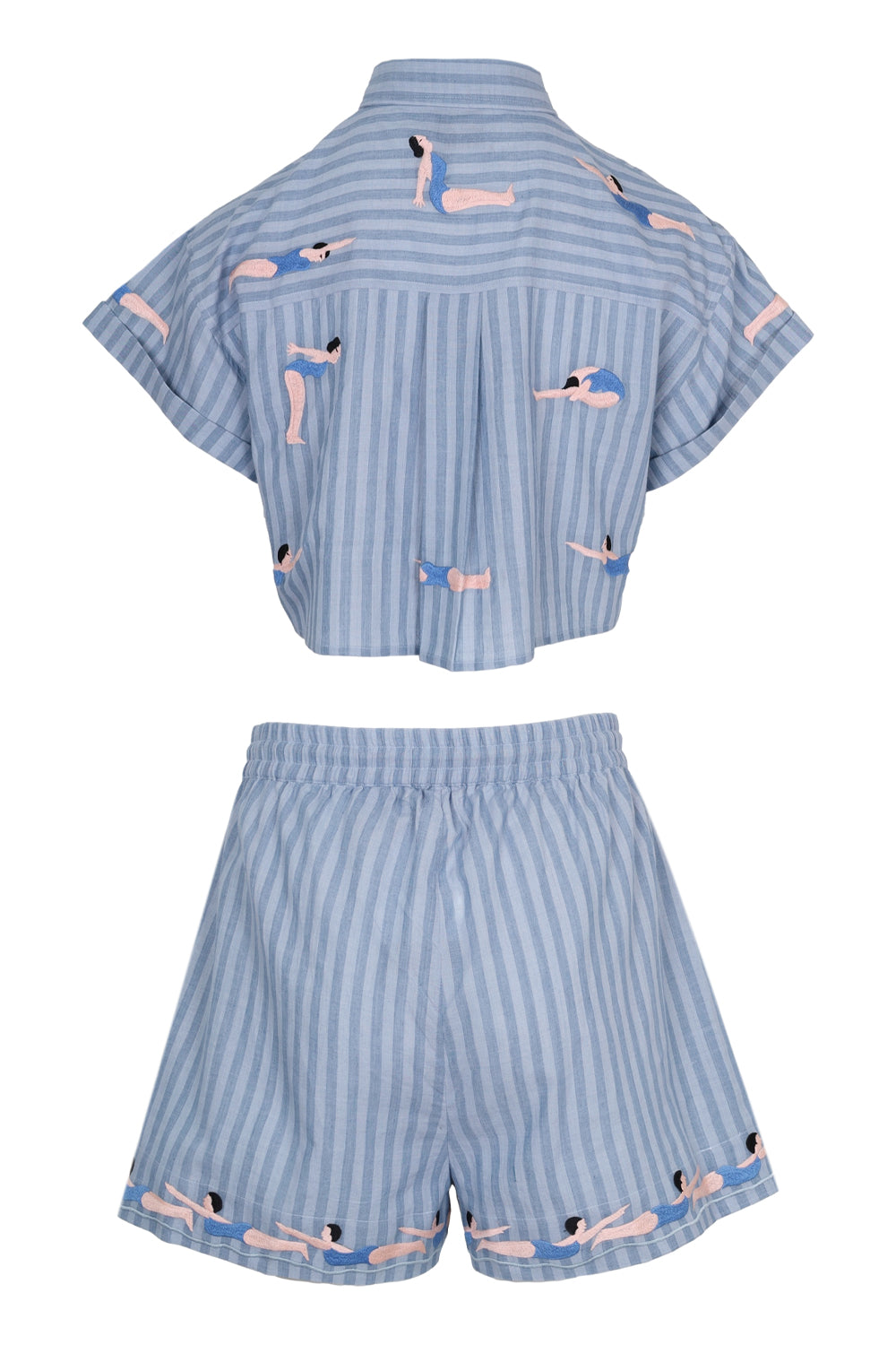 Load image into Gallery viewer, Blue Stripe Diver Set Linen
