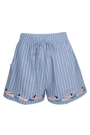Blue Stripe Diver Set Linen
