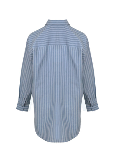 Blue Stripe Long Sleeve Top