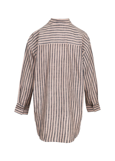 Brown Stripe Long Sleeve Top