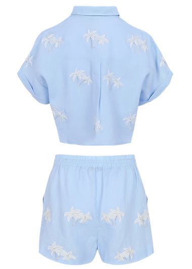 Light Blue Palm Tree Set