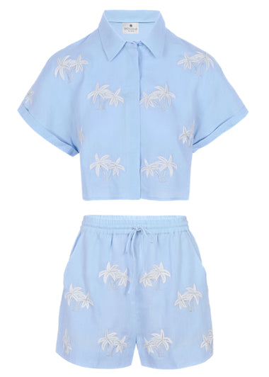 Light Blue Palm Tree Set