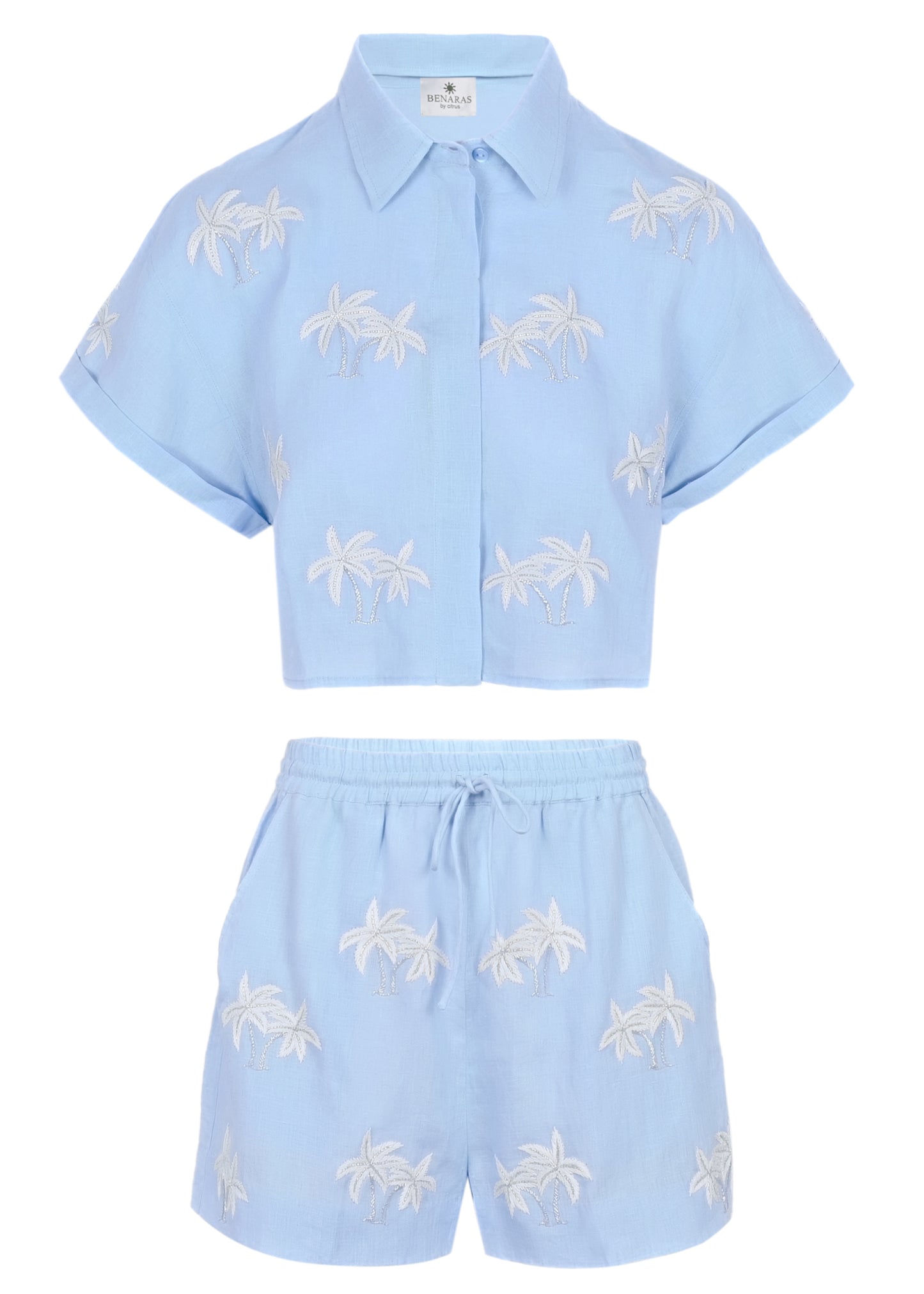 Load image into Gallery viewer, Light Blue Palm Tree Set
