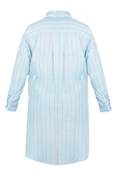 Santara Swim Long Shirt Dress Blue Stripe