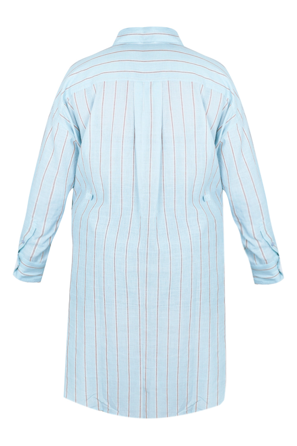 Load image into Gallery viewer, Santara Swim Long Shirt Dress Blue Stripe
