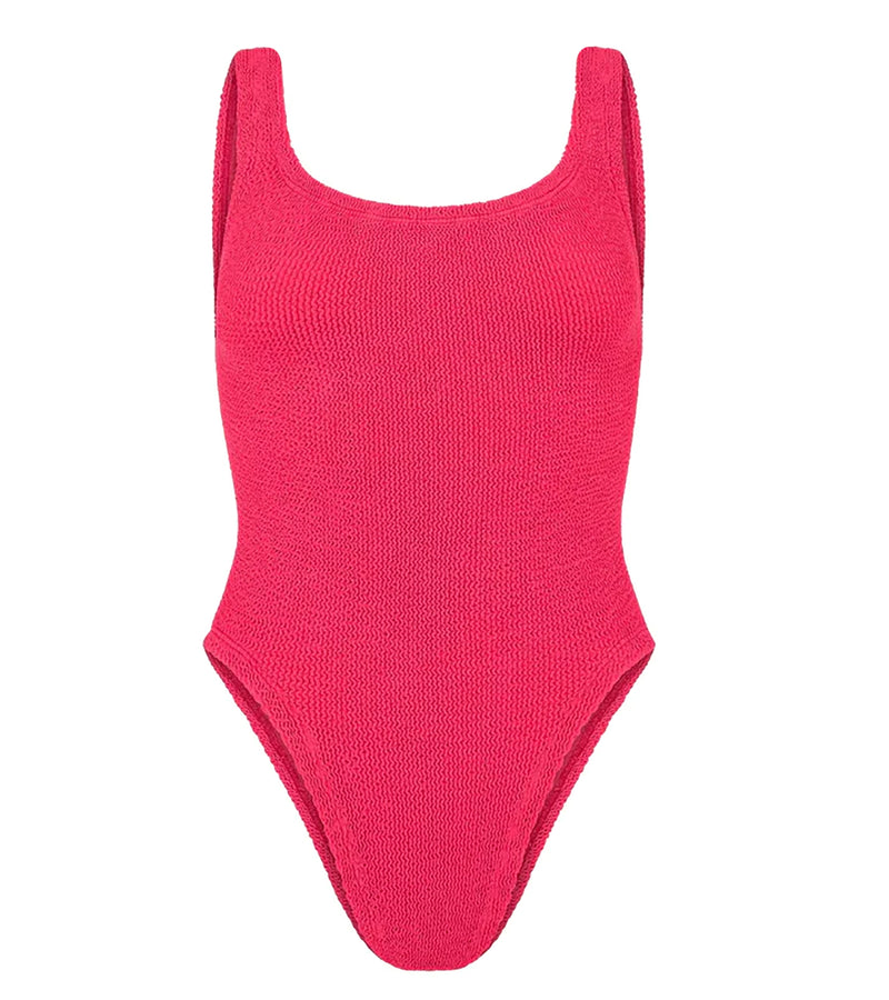 Classic Square Neck Swim Hot Pink