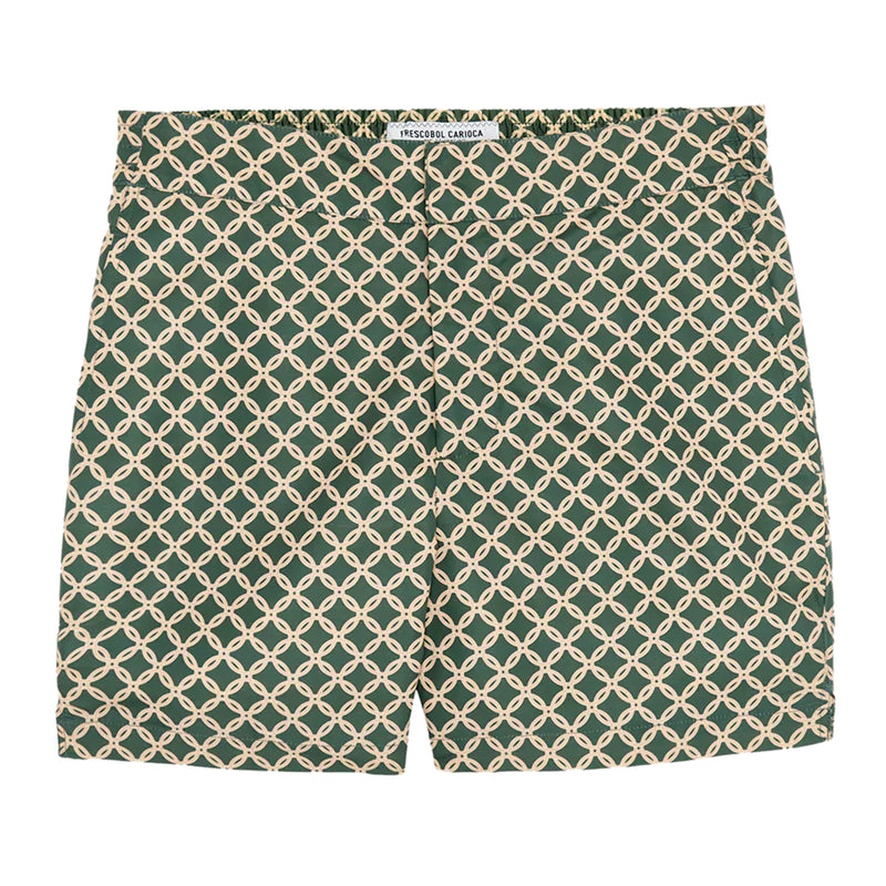 Classic Trelica Print Swim Short Vineyard Green/Pastel Orange