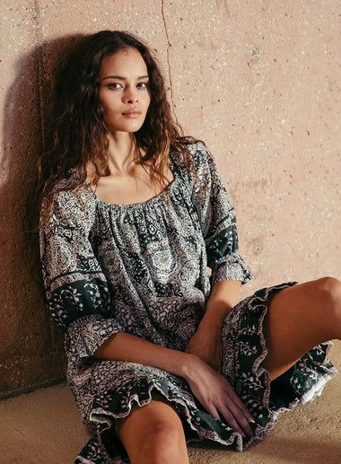 Anila Mini Dress Geo Print - Dress