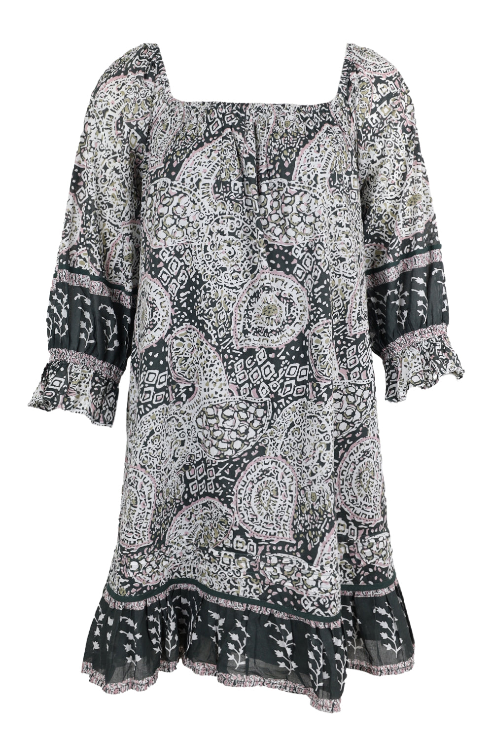 Load image into Gallery viewer, Anila Mini Dress Geo Print
