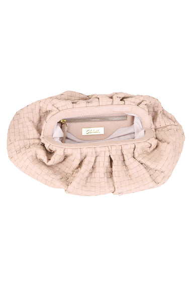 Gigi Woven Clutch Bone