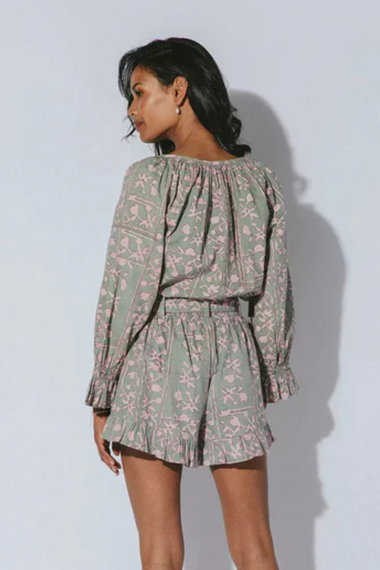 Karter Shorts Border Print