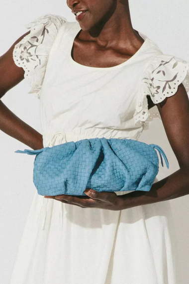 Lake Leather Shoulder Bag Periwinkle