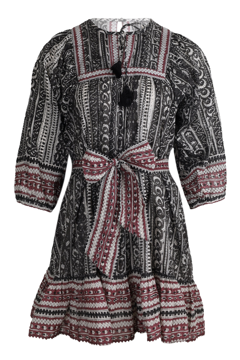 Magdalena Mini Dress Stripe Block Print