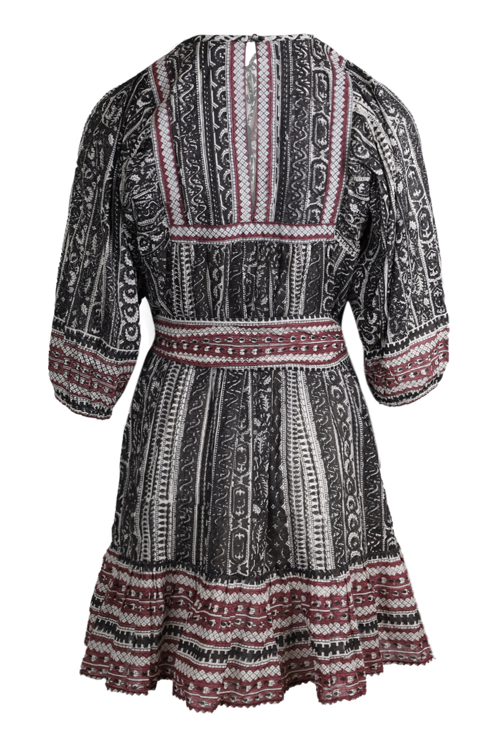 Load image into Gallery viewer, Magdalena Mini Dress Stripe Block Print
