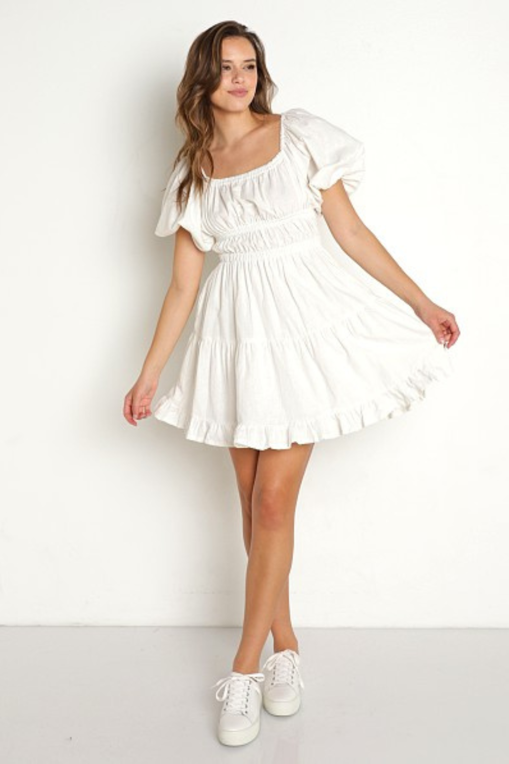Load image into Gallery viewer, Olive Mini Dress Ivory
