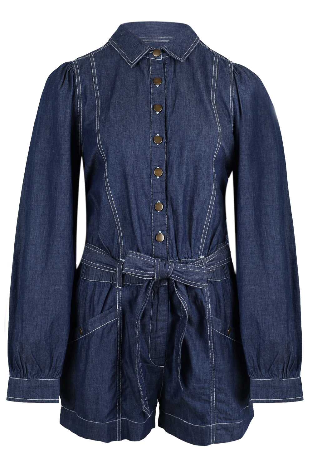 Load image into Gallery viewer, Quincy Romper Chambray
