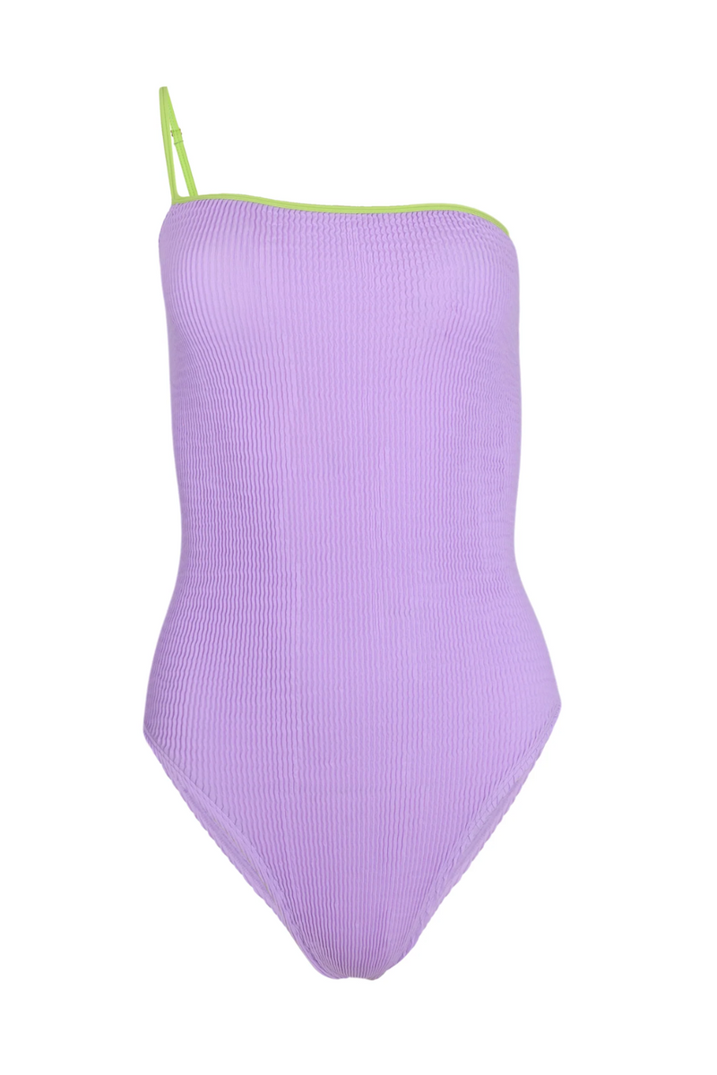 Bundeena Maillot Lilac/Chartreuse
