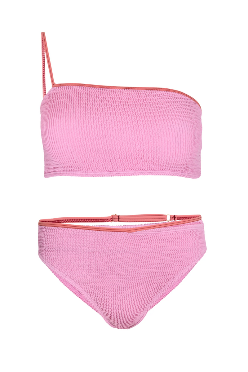 Crescent Kini Top & Hamiltion Bottom in Blossom/Rhubarb
