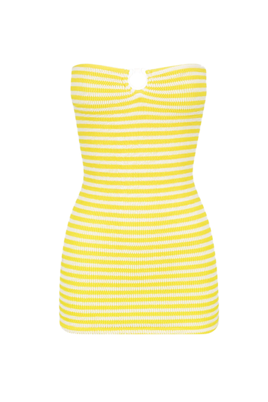 Lush Mini Dress Sunshine Stripe - ONE SIZE - Dress