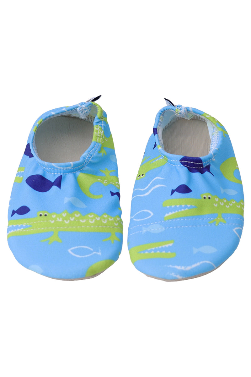 Coega Mid Blue Crocs Pattern Pool & Beach Shoes
