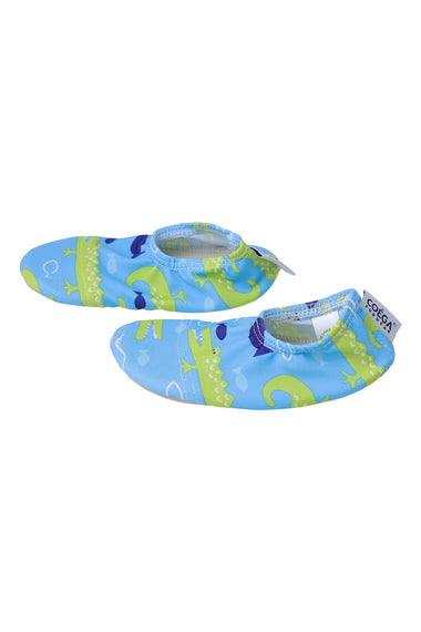 Coega Mid Blue Crocs Pattern Pool & Beach Shoes