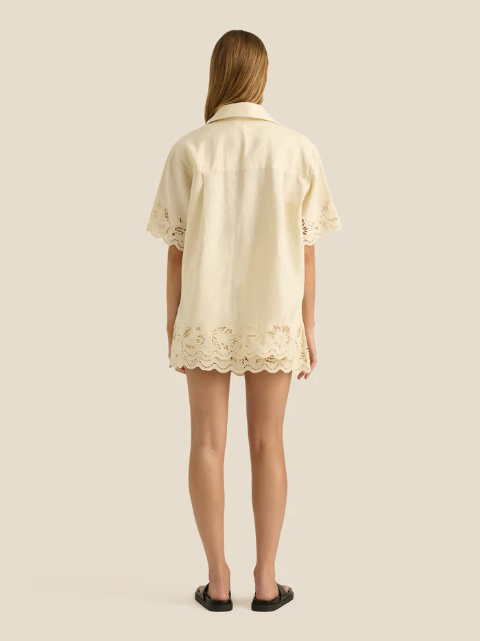 Load image into Gallery viewer, Connie Mini Skirt Serpentine Broderie - Skirt
