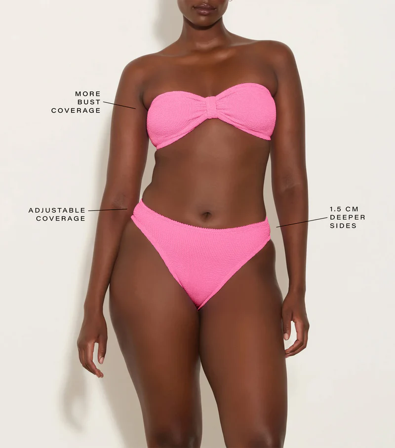 Load image into Gallery viewer, Coverage Jean Bikini Bubblegum - ONE SIZE - Bikini
