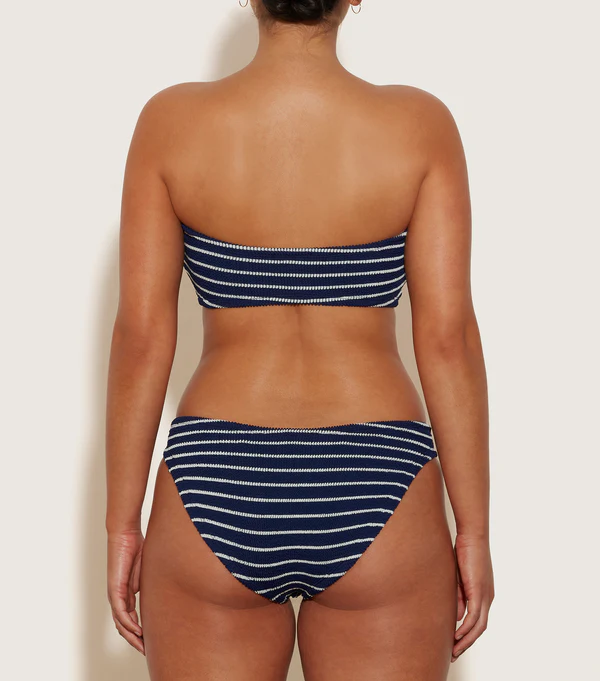 Load image into Gallery viewer, Coverage Jean Bikini Navy/White - ONE SIZE - Bikini
