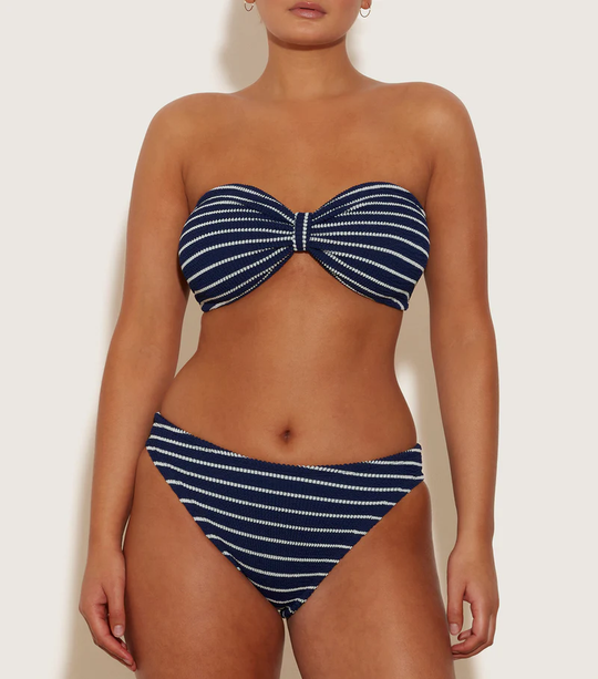 Coverage Jean Bikini Navy/White - ONE SIZE - Bikini