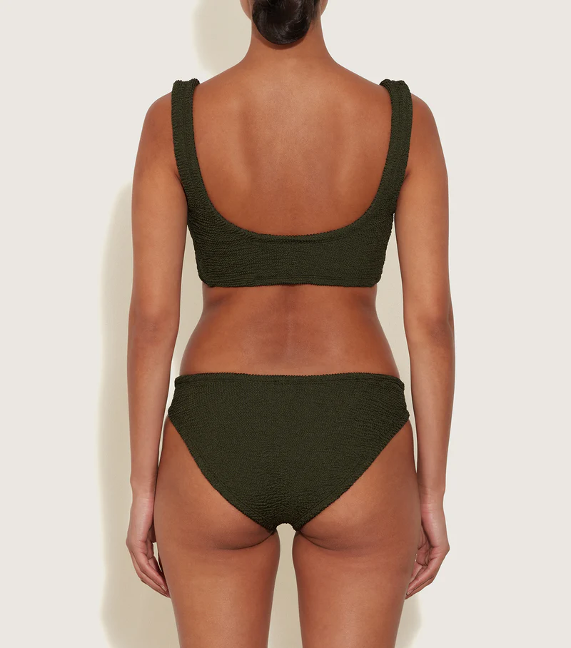 Load image into Gallery viewer, Coverage Juno Bikini Metallic Khaki - ONE SIZE - Bikini
