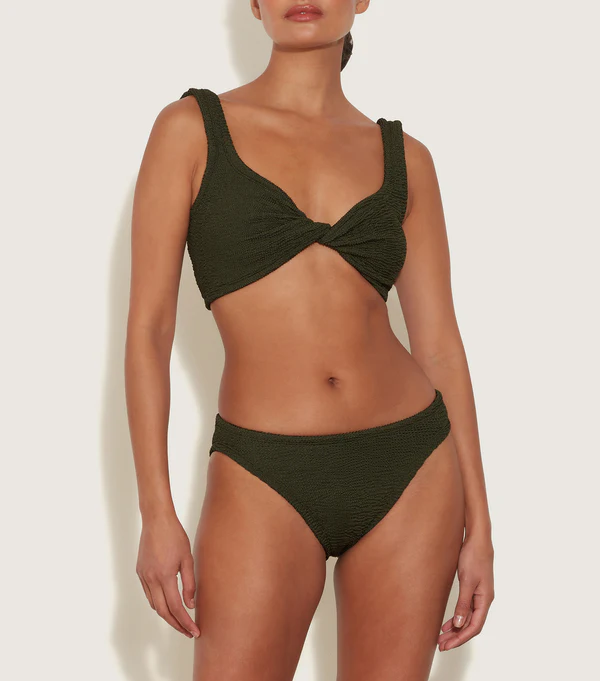 Load image into Gallery viewer, Coverage Juno Bikini Metallic Khaki - ONE SIZE - Bikini
