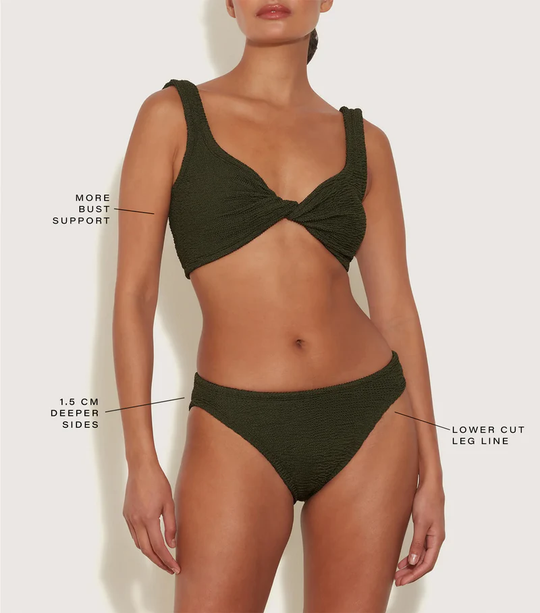 Coverage Juno Bikini Metallic Khaki - ONE SIZE - Bikini
