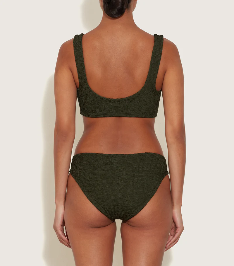 Load image into Gallery viewer, Coverage Xandra Bikini Metallic Khaki - ONE SIZE - Bikini
