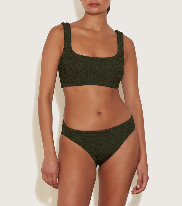 Load image into Gallery viewer, Coverage Xandra Bikini Metallic Khaki - ONE SIZE - Bikini
