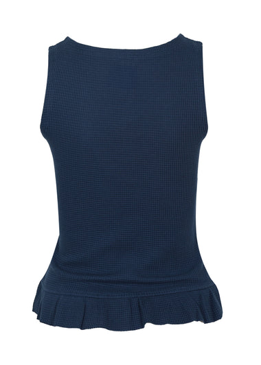 Hattie Waffle Cami Navy/Yellow
