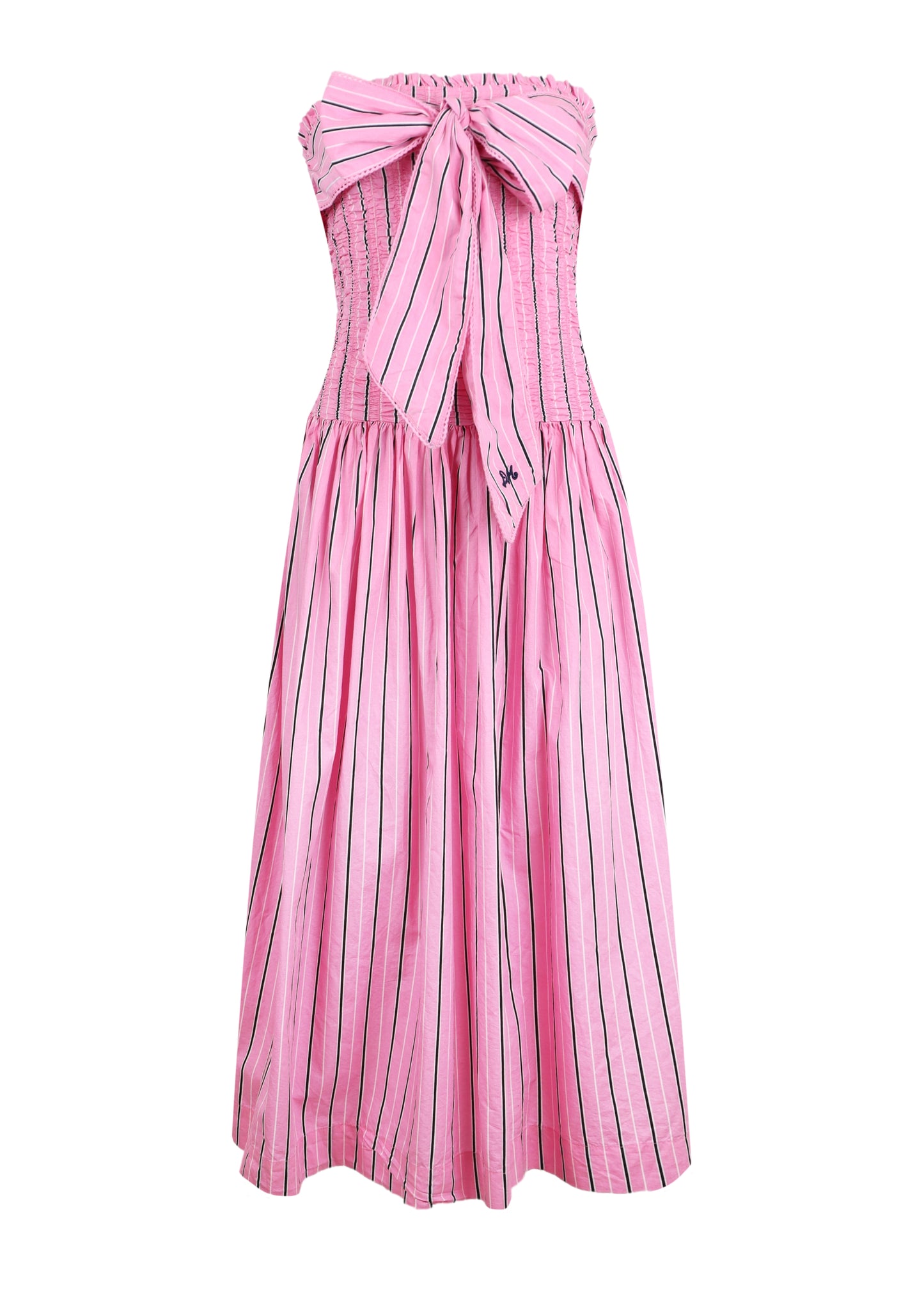 Load image into Gallery viewer, Mia Midi Dress Pink Stripes
