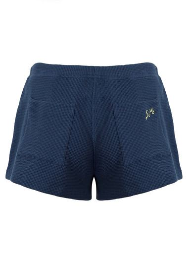 Pippa Waffle Short Navy/Yellow