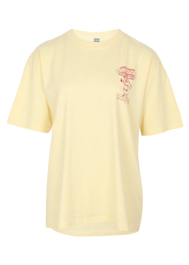 Pizza Party Boyfriend Tee Yellow