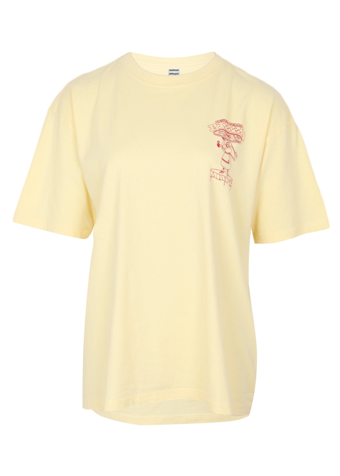 Load image into Gallery viewer, Pizza Party Boyfriend Tee Yellow

