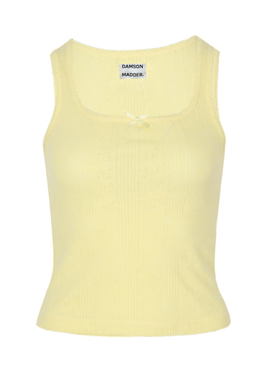 Salome Pointelle Cami Yellow