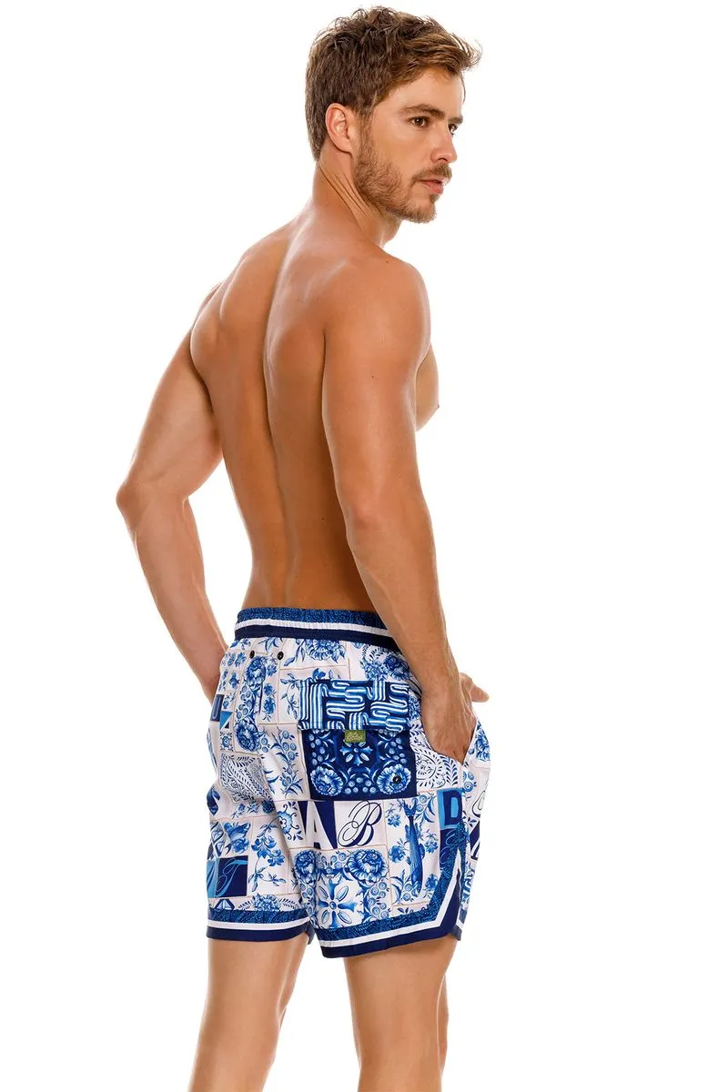 Load image into Gallery viewer, Dan Azure Men’s Trunks - Men’s Swim Shorts
