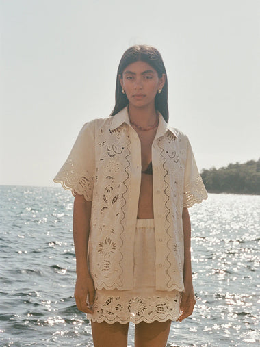 Connie Mini Skirt Serpentine Broderie - Skirt