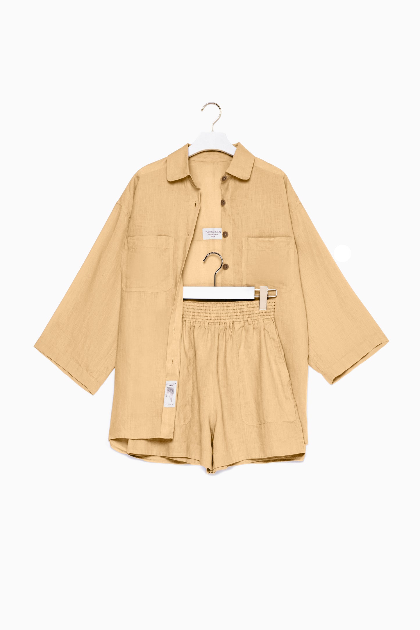 Load image into Gallery viewer, Top And Short Set Tan - Set
