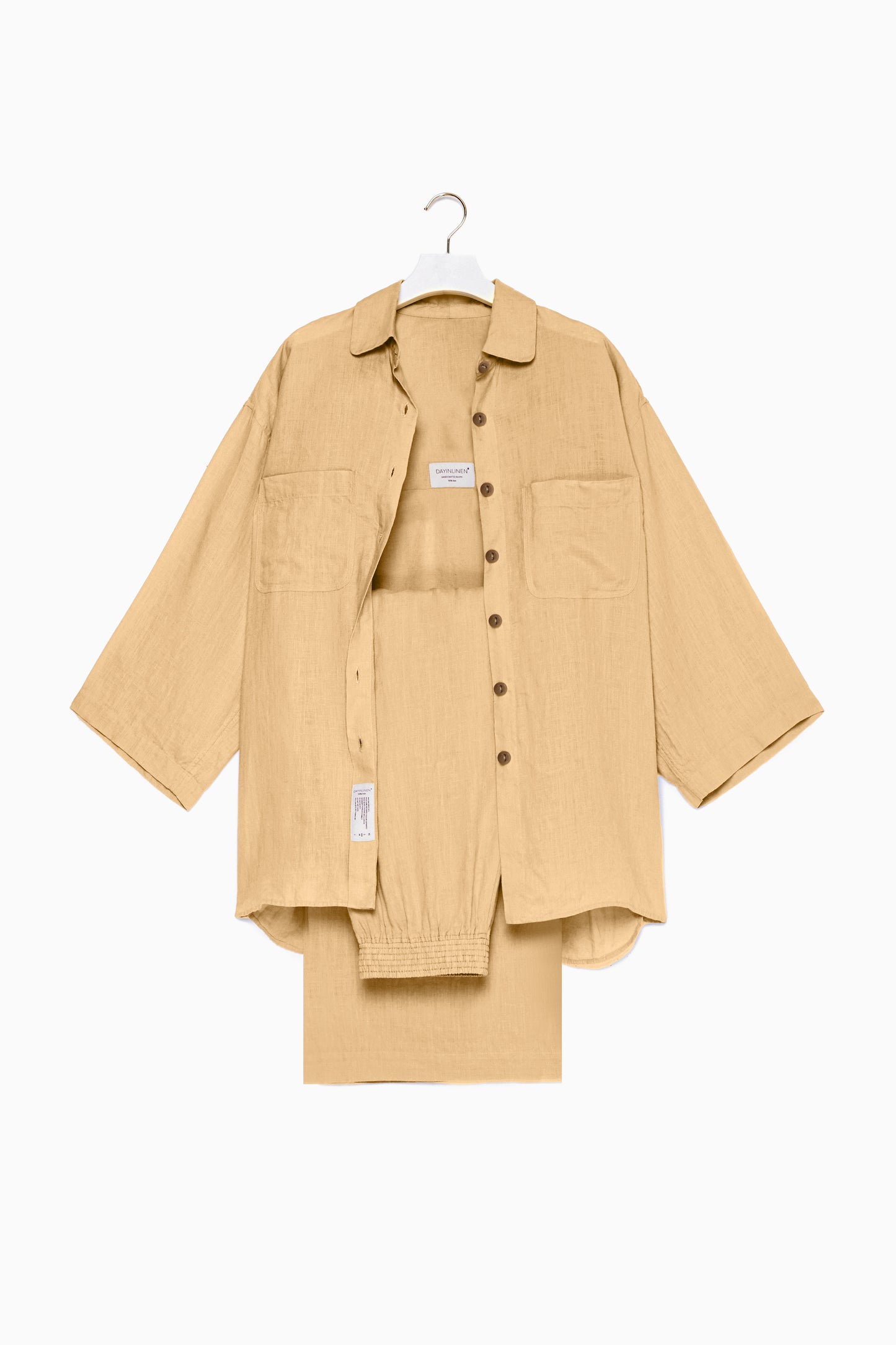 Load image into Gallery viewer, Top And Pants Set Tan - Set
