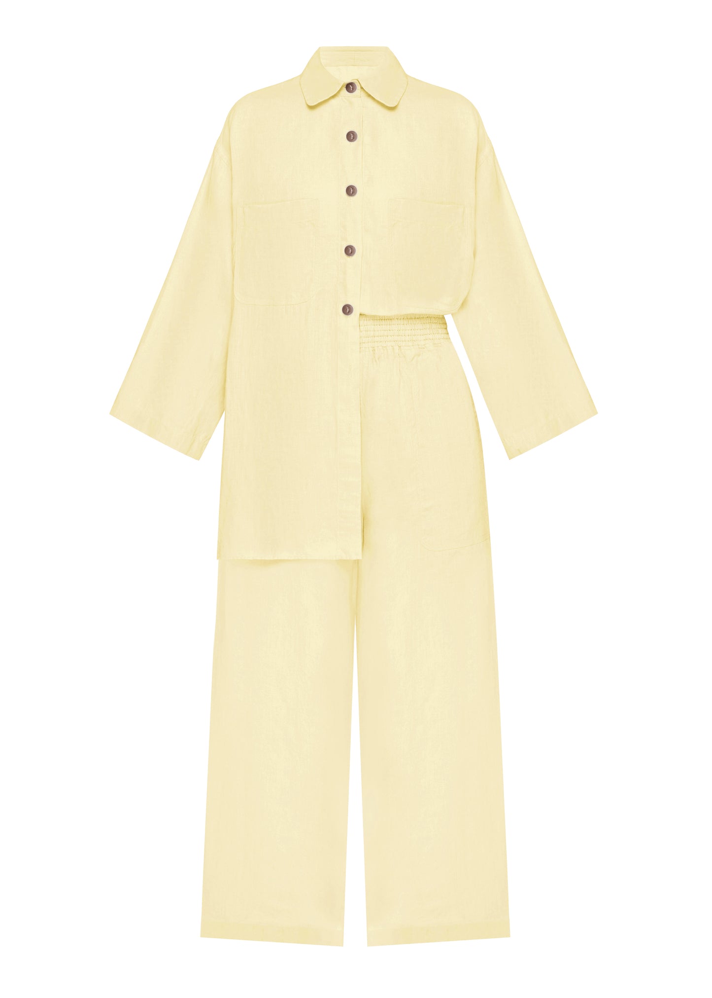 Load image into Gallery viewer, Top and Pant Set Double Cream
