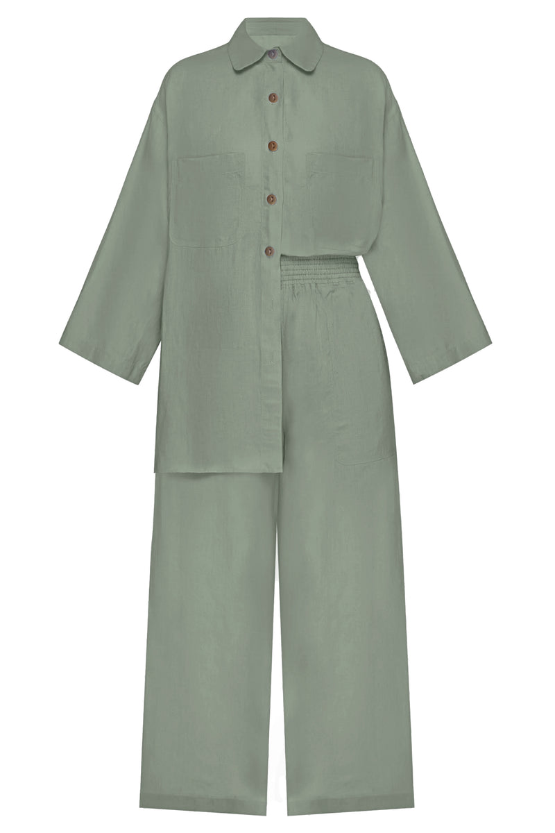 Top And Pants Set Algue