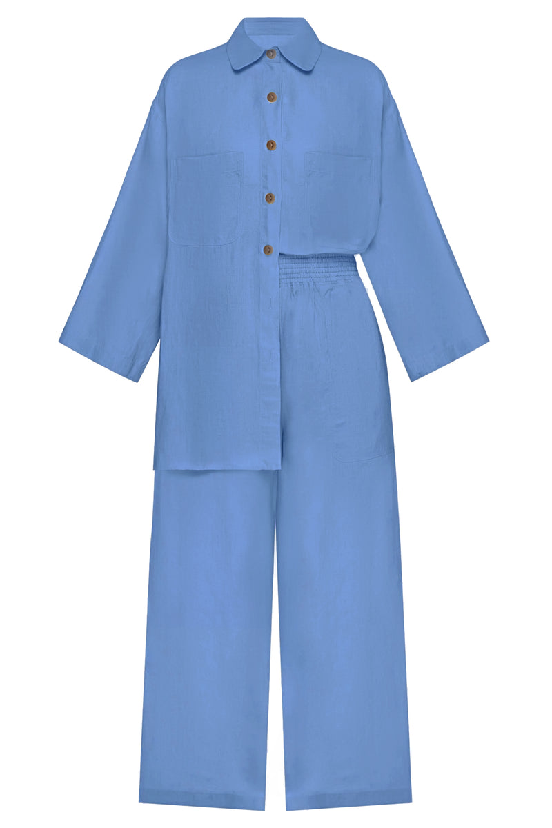 Top And Pants Set Mid Blue