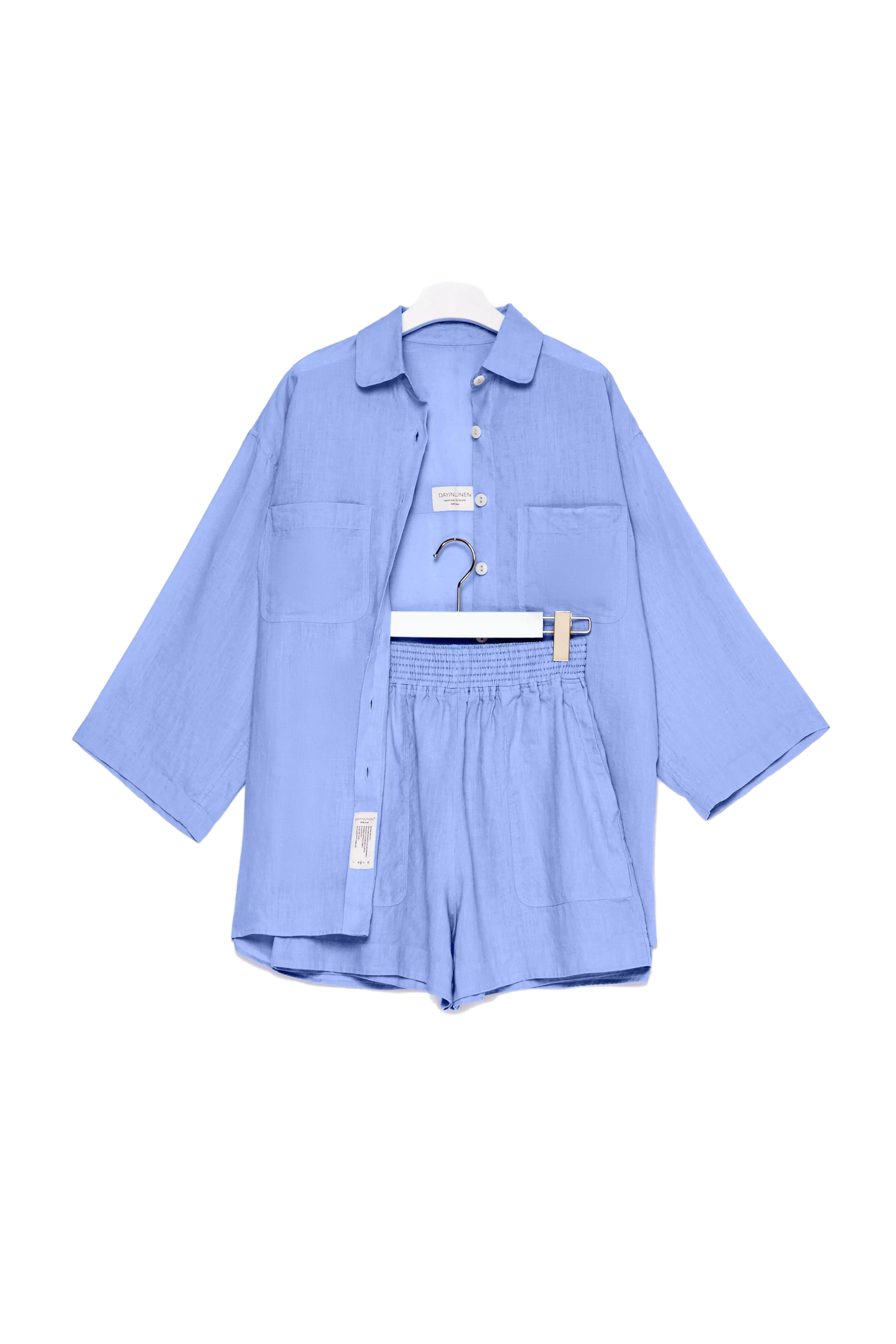 Load image into Gallery viewer, Top And Shorts Set Linen Flowers - Set
