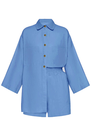 Top And Short Set Mid Blue - Set