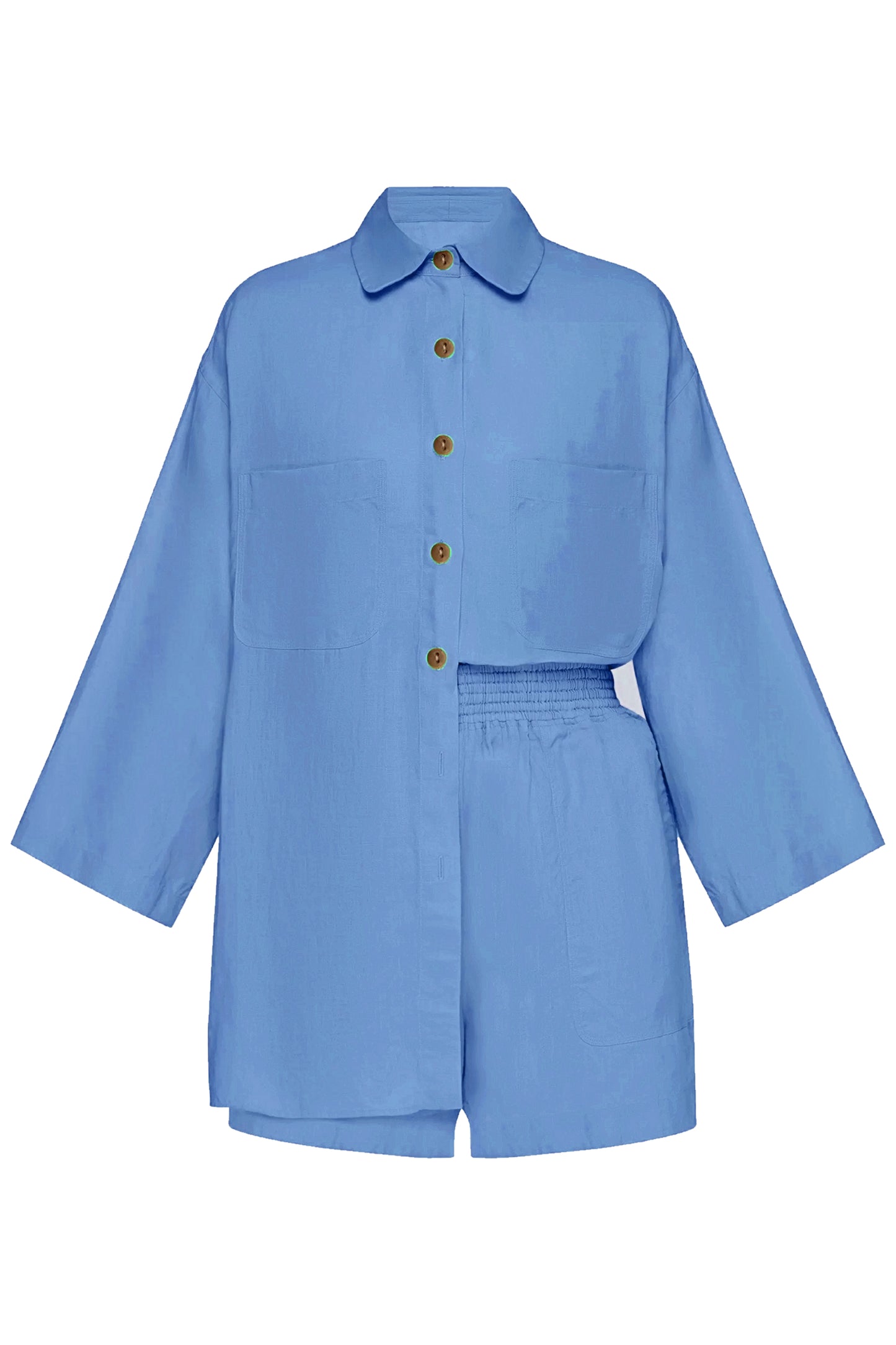 Top And Short Set Mid Blue - Set